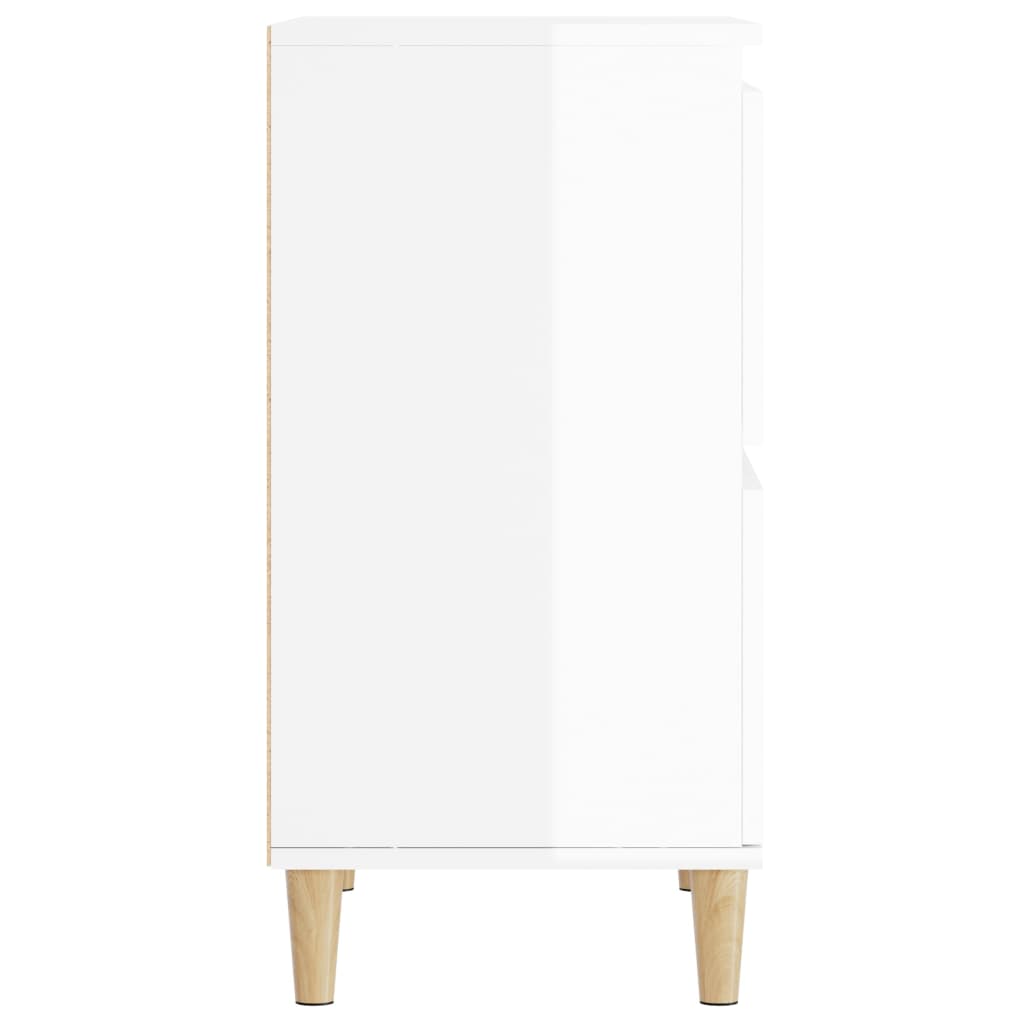 vidaXL Sideboards 2 pcs High Gloss White 60x35x70 cm Engineered Wood