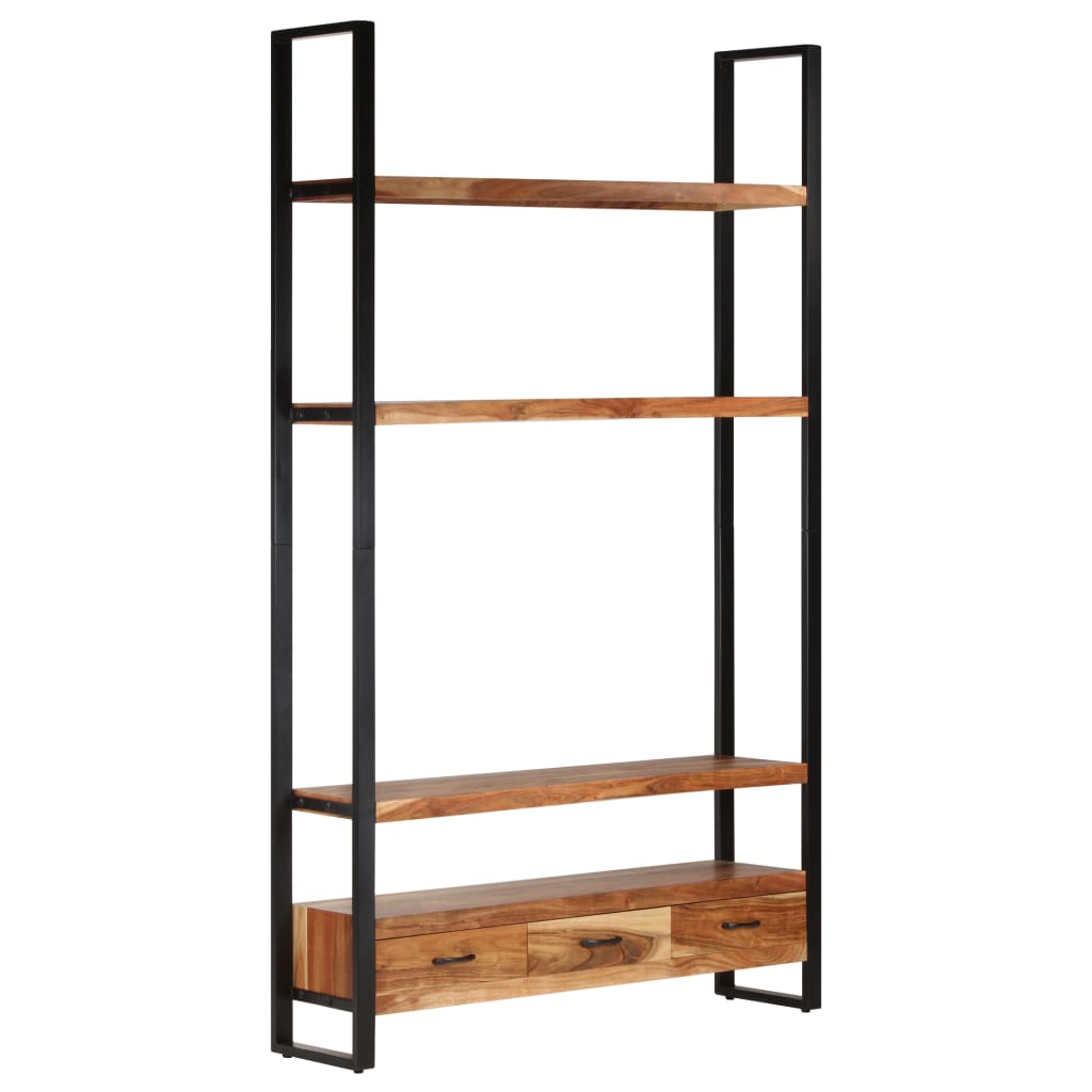 vidaXL Bookshelf 118x30x200 cm Solid Acacia Wood