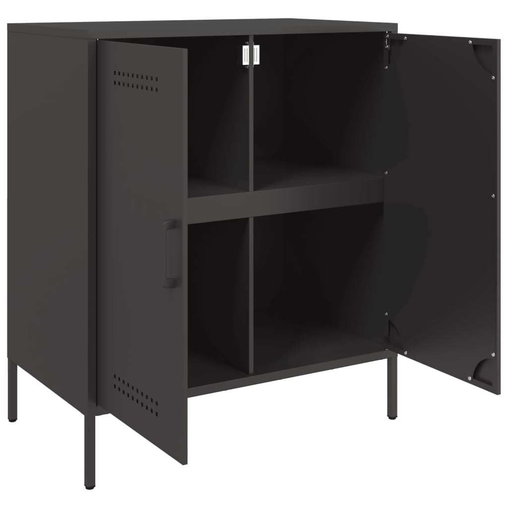 vidaXL Sideboard Black 68x39x79 cm Steel