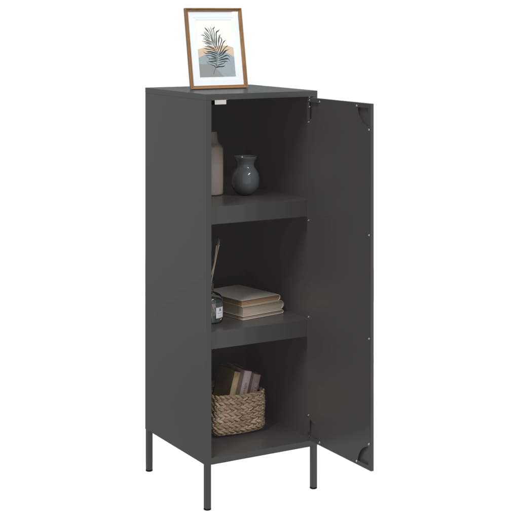 vidaXL Highboard Black 36x39x113 cm Steel