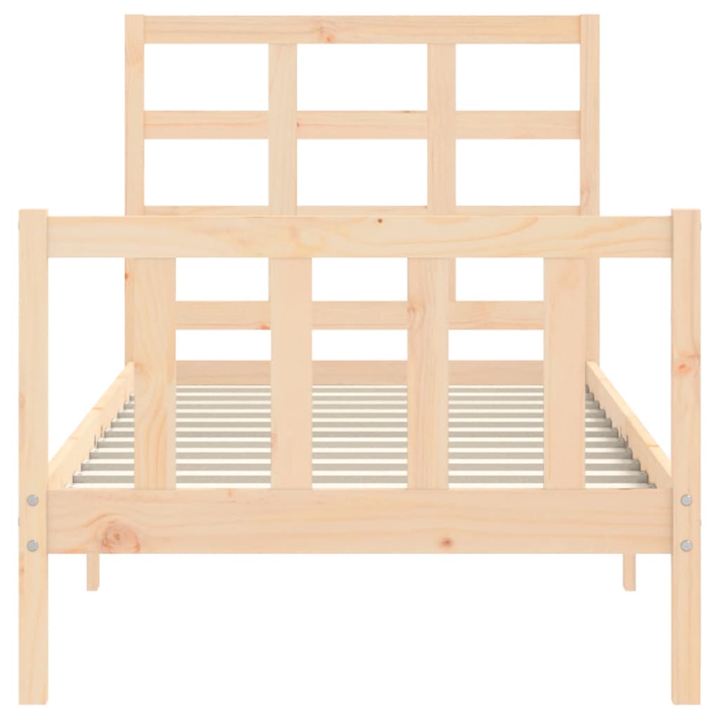 vidaXL Bed Frame without Mattress 90x190 cm Single Solid Wood Pine