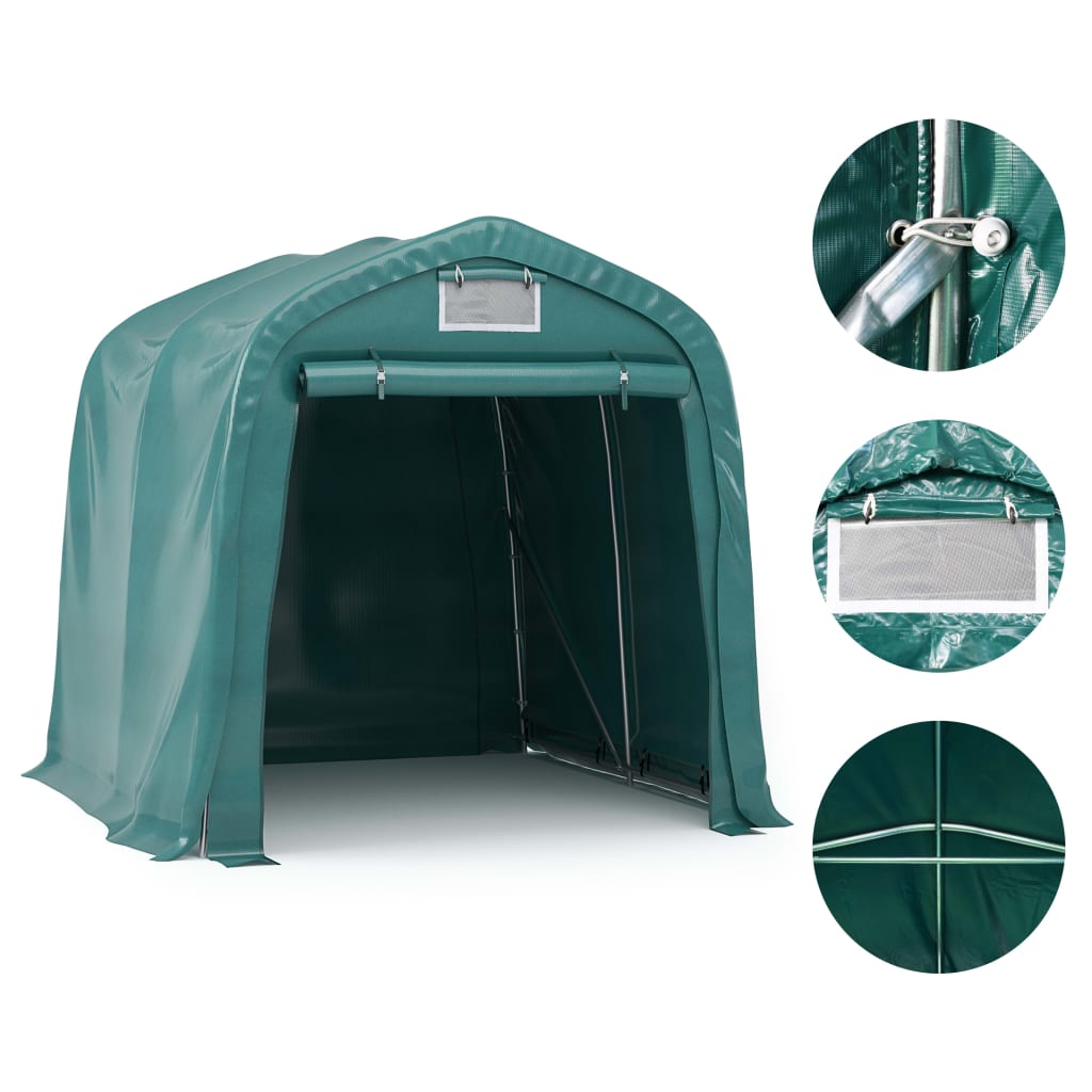 vidaXL Garage Tent PVC 1.6x2.4 m Green