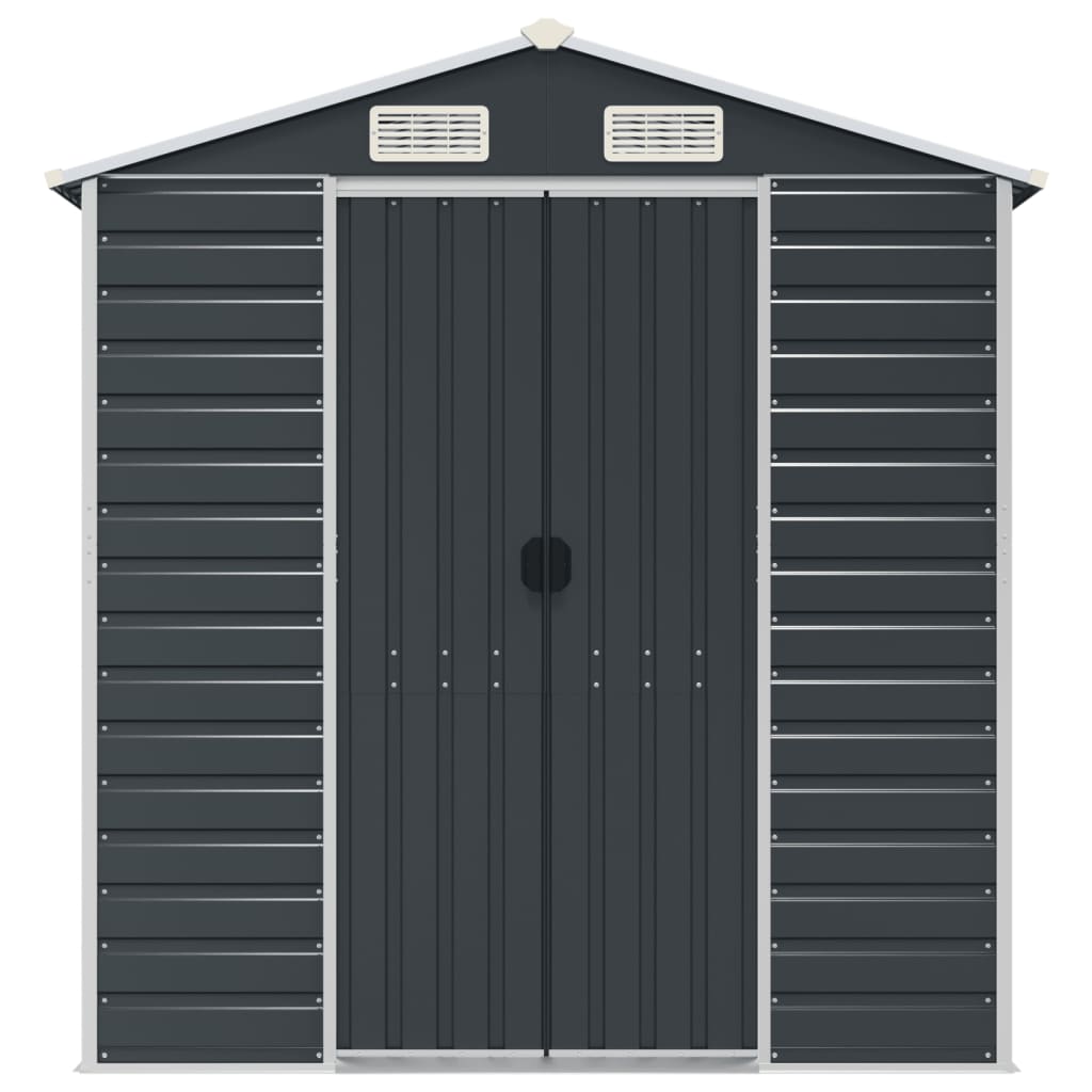 vidaXL Garden Shed Anthracite 191x640x198 cm Galvanised Steel