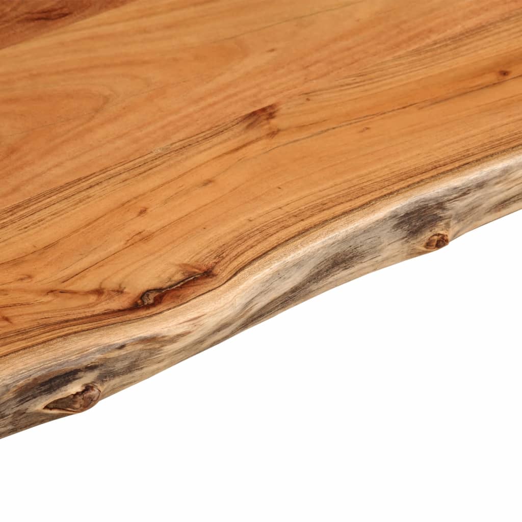 vidaXL Table Top 80x60x2.5 cm Rectangular Solid Wood Acacia Live Edge