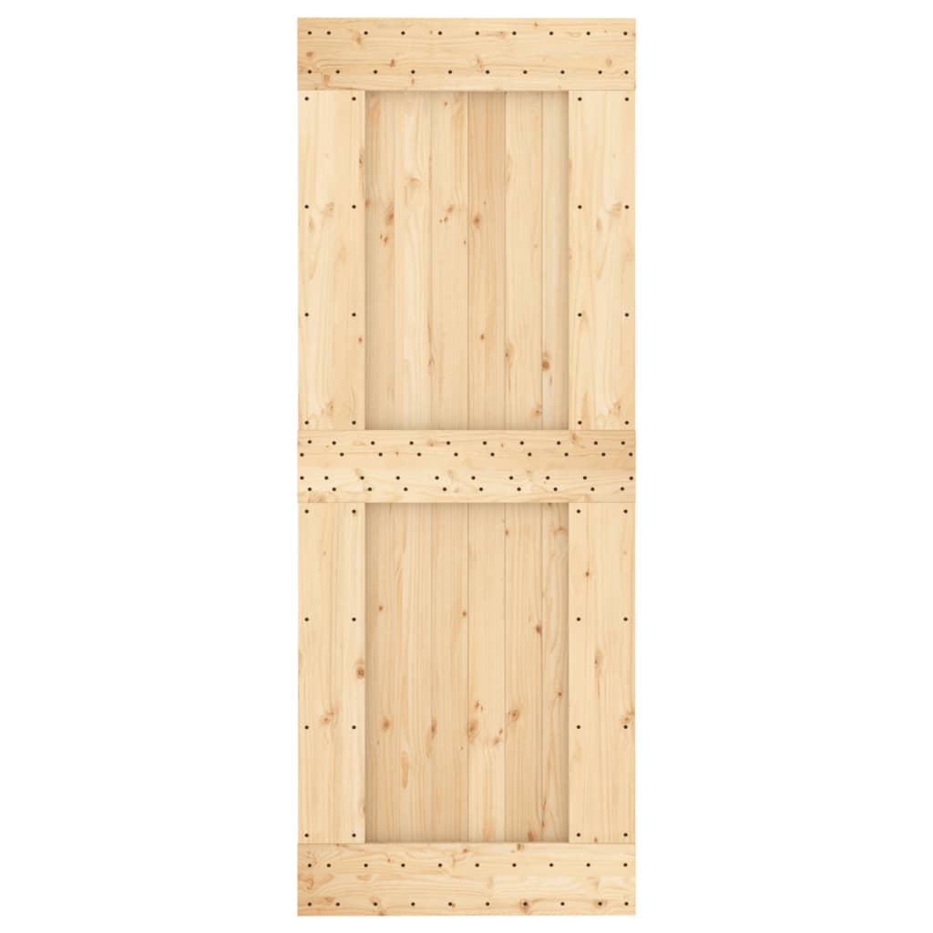 vidaXL Sliding Door with Hardware Set 80x210 cm Solid Wood Pine