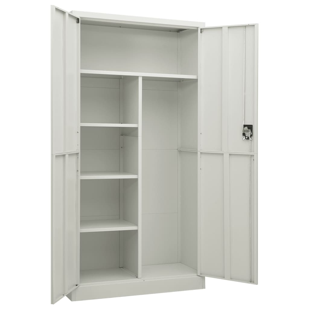 vidaXL Locker Cabinet Light Grey 90x40x180 cm Steel