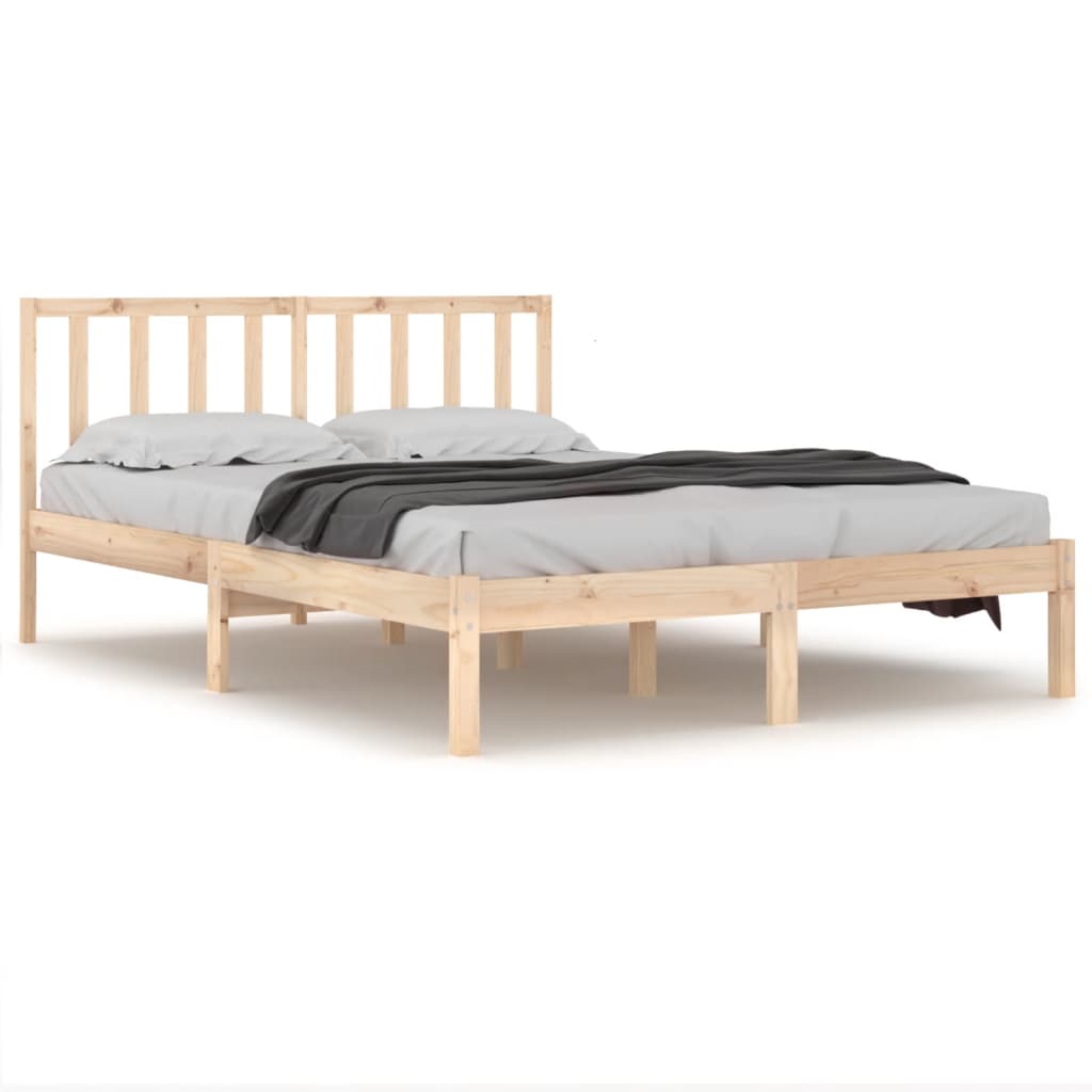 vidaXL Bed Frame without Mattress Solid Wood Pine 180x200 cm Super King