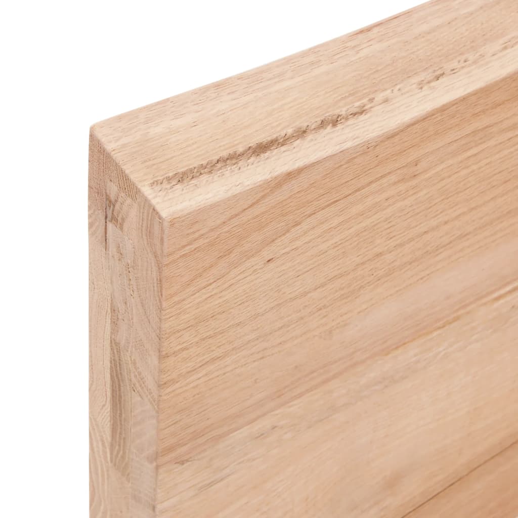 vidaXL Wall Shelf Light Brown 100x30x(2-6) cm Treated Solid Wood Oak