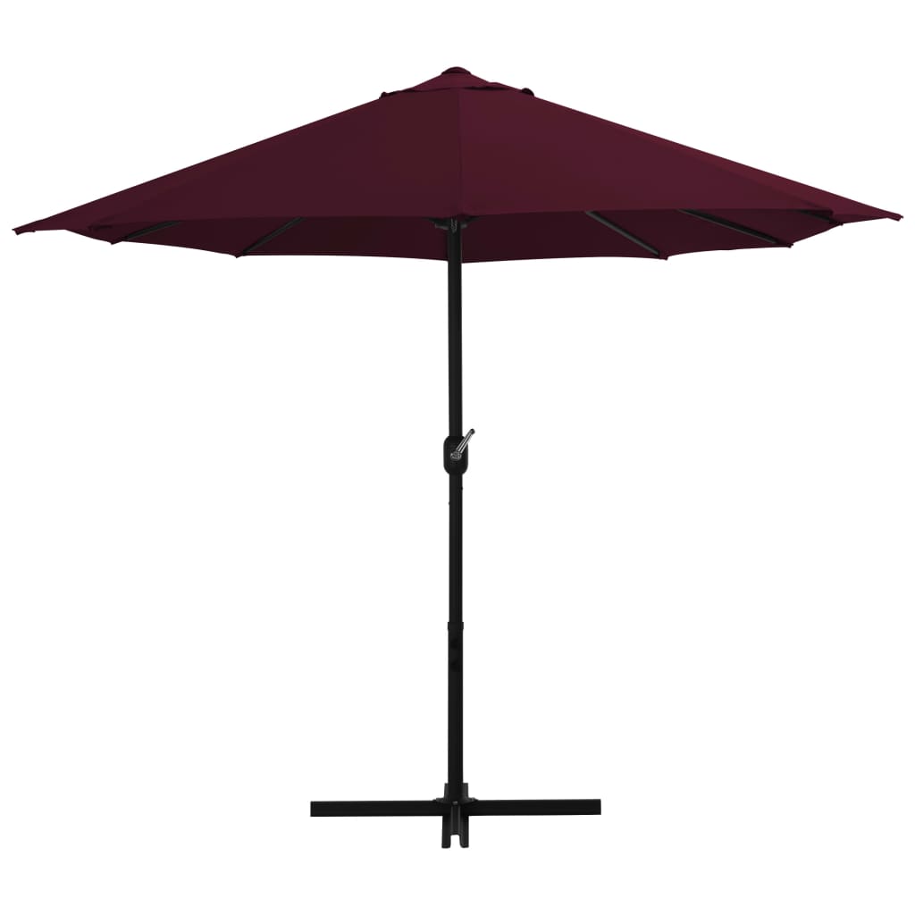 vidaXL Garden Parasol with Aluminium Pole 460x270 cm Bordeaux Red