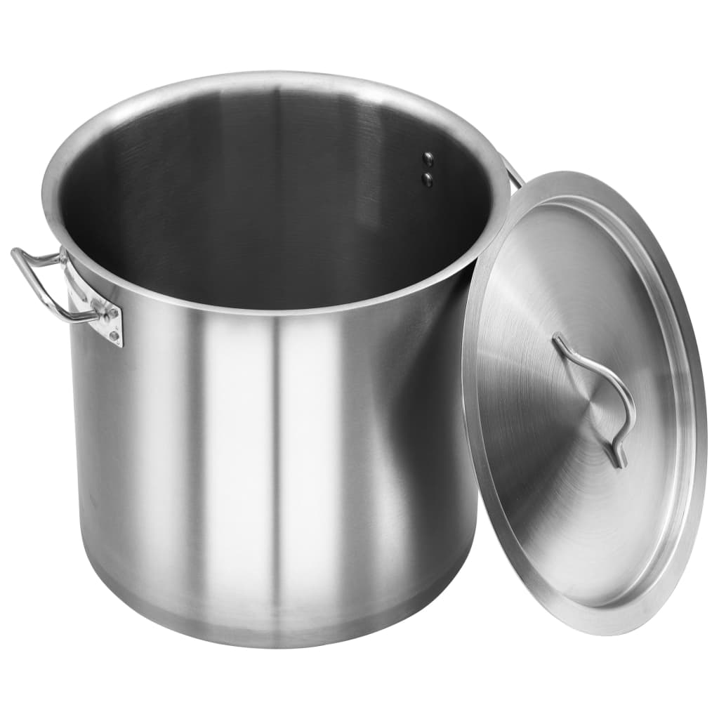 vidaXL Stock Pot 26 L 32x32 cm Stainless Steel