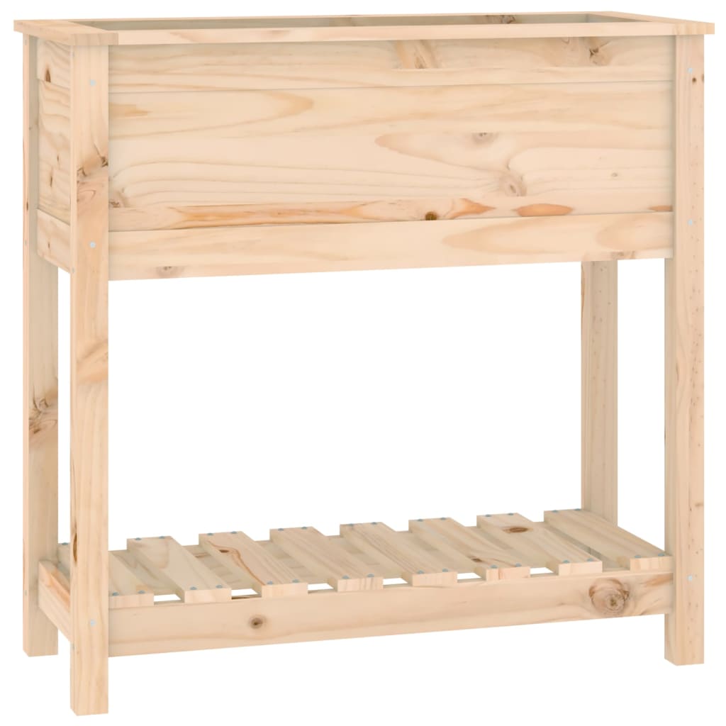 vidaXL Planter with Shelf 82.5x34.5x81 cm Solid Wood Pine