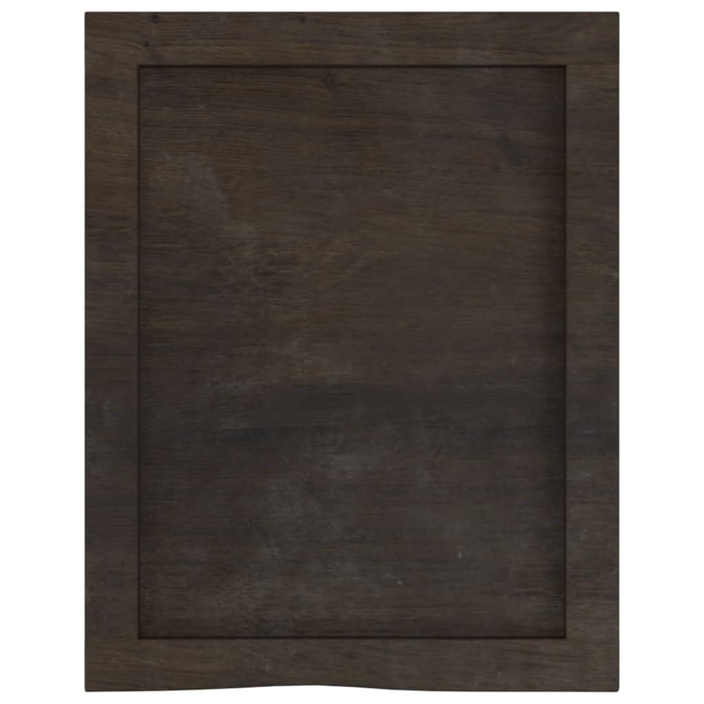 vidaXL Bathroom Countertop Dark Brown 40x50x(2-4) cm Treated Solid Wood