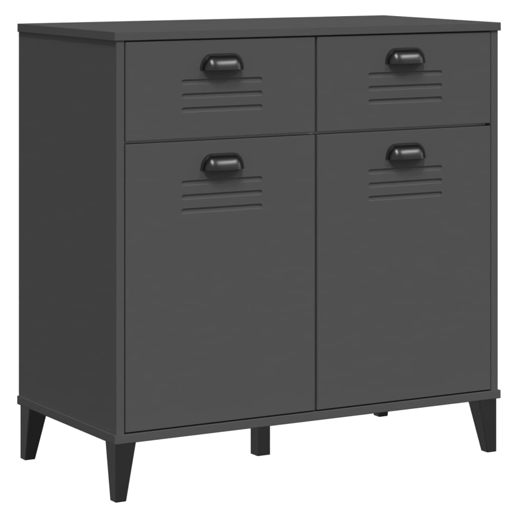 vidaXL Highboard VIKEN Anthracite Grey 80x40x190 cm Solid Wood Pine