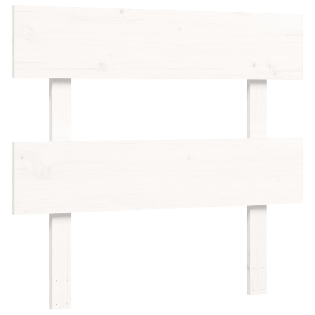 vidaXL Bed Frame without Mattress White Single Solid Wood Pine