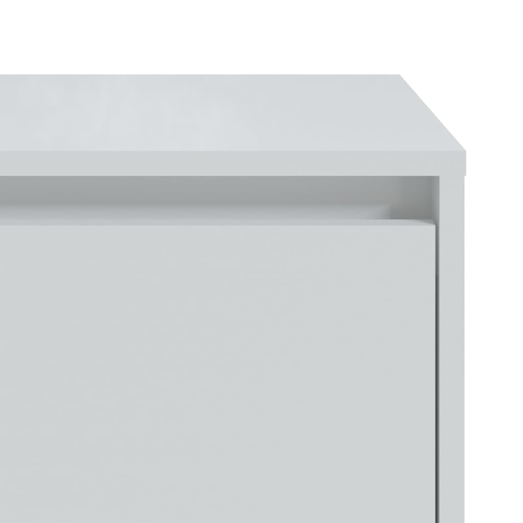 vidaXL Bedside Cabinet High Gloss White 45x34x44.5 cm Engineered Wood