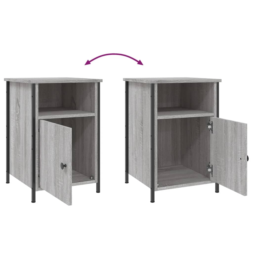 vidaXL Bedside Cabinets 2 pcs Grey Sonoma 40x42x60 cm Engineered Wood