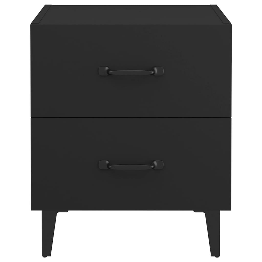 vidaXL Bedside Cabinets 2 pcs Black 40x35x47.5 cm