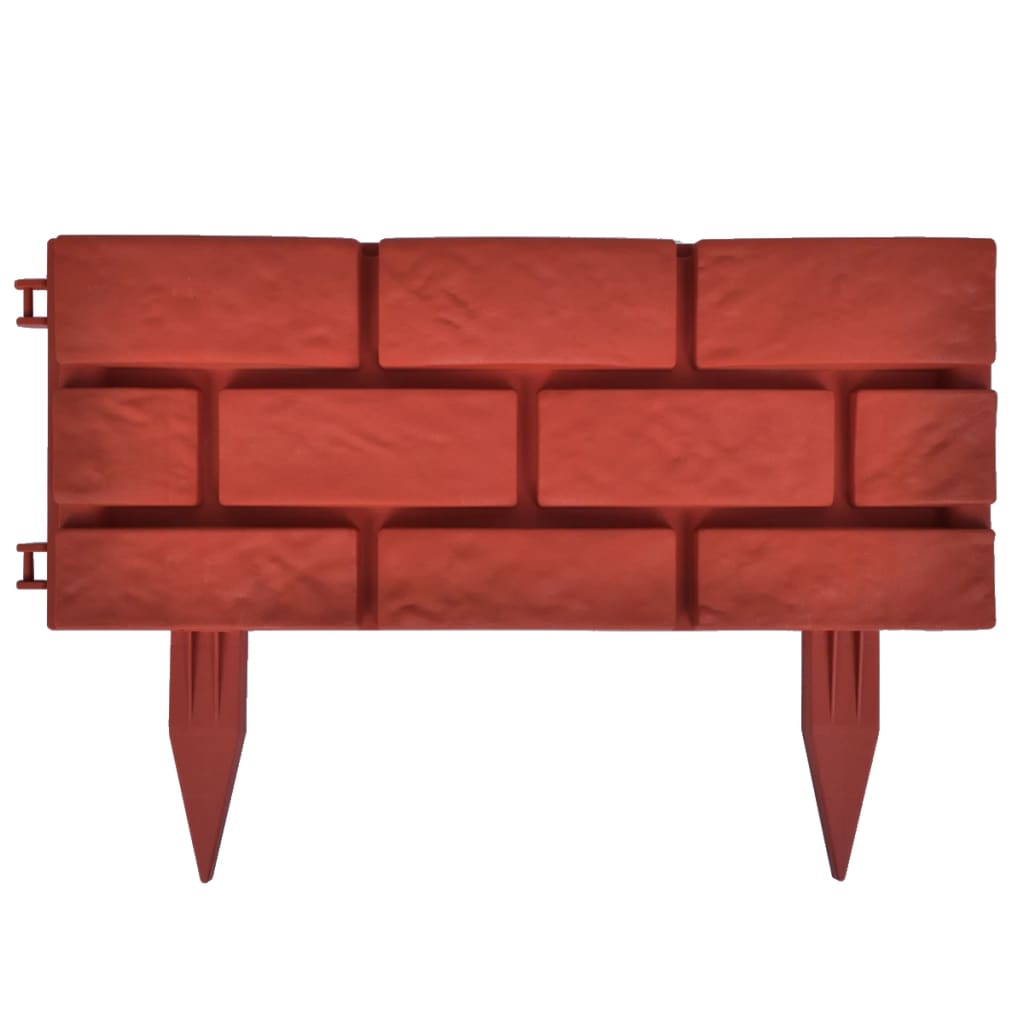 Lawn Divider with Brick Design 11 pcs