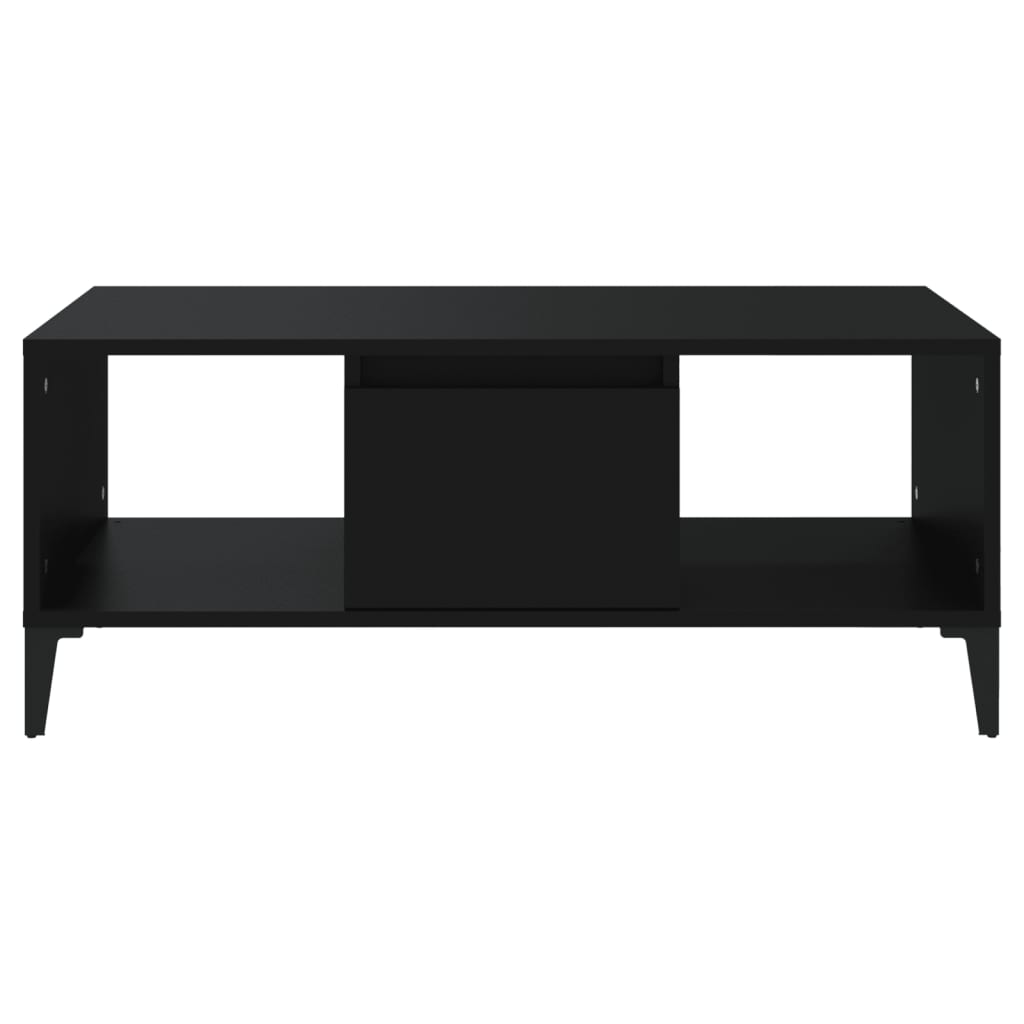 vidaXL Coffee Table Black 90x50x36.5 cm Engineered Wood