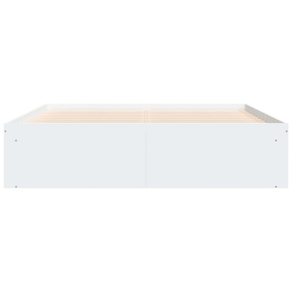 vidaXL Bed Frame without Mattress White 150x200 cm King Size