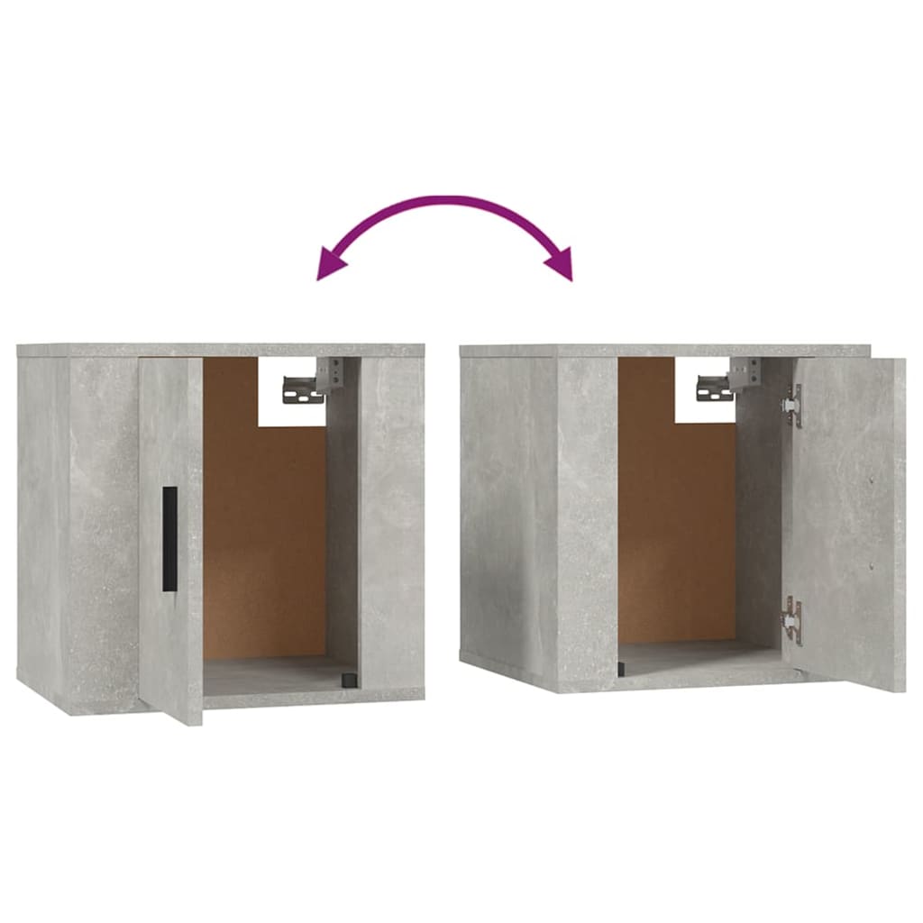 vidaXL Wall Mounted TV Cabinets 2 pcs Concrete Grey 40x34.5x40 cm