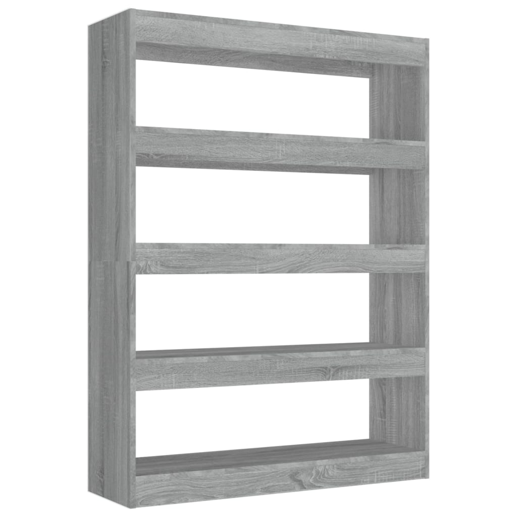 vidaXL Book Cabinet/Room Divider Grey Sonoma 100x30x135 cm