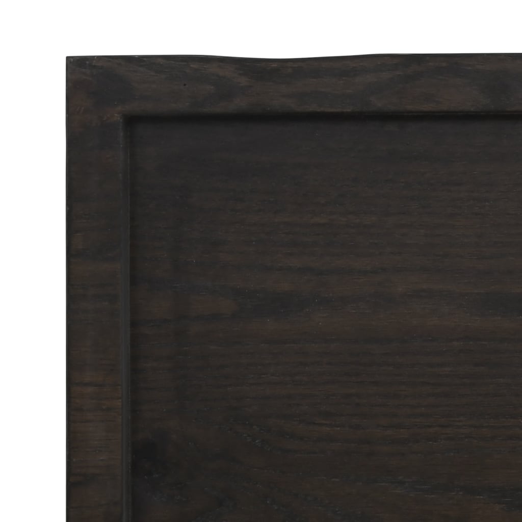 vidaXL Wall Shelf Dark Brown 40x60x(2-4) cm Treated Solid Wood Oak