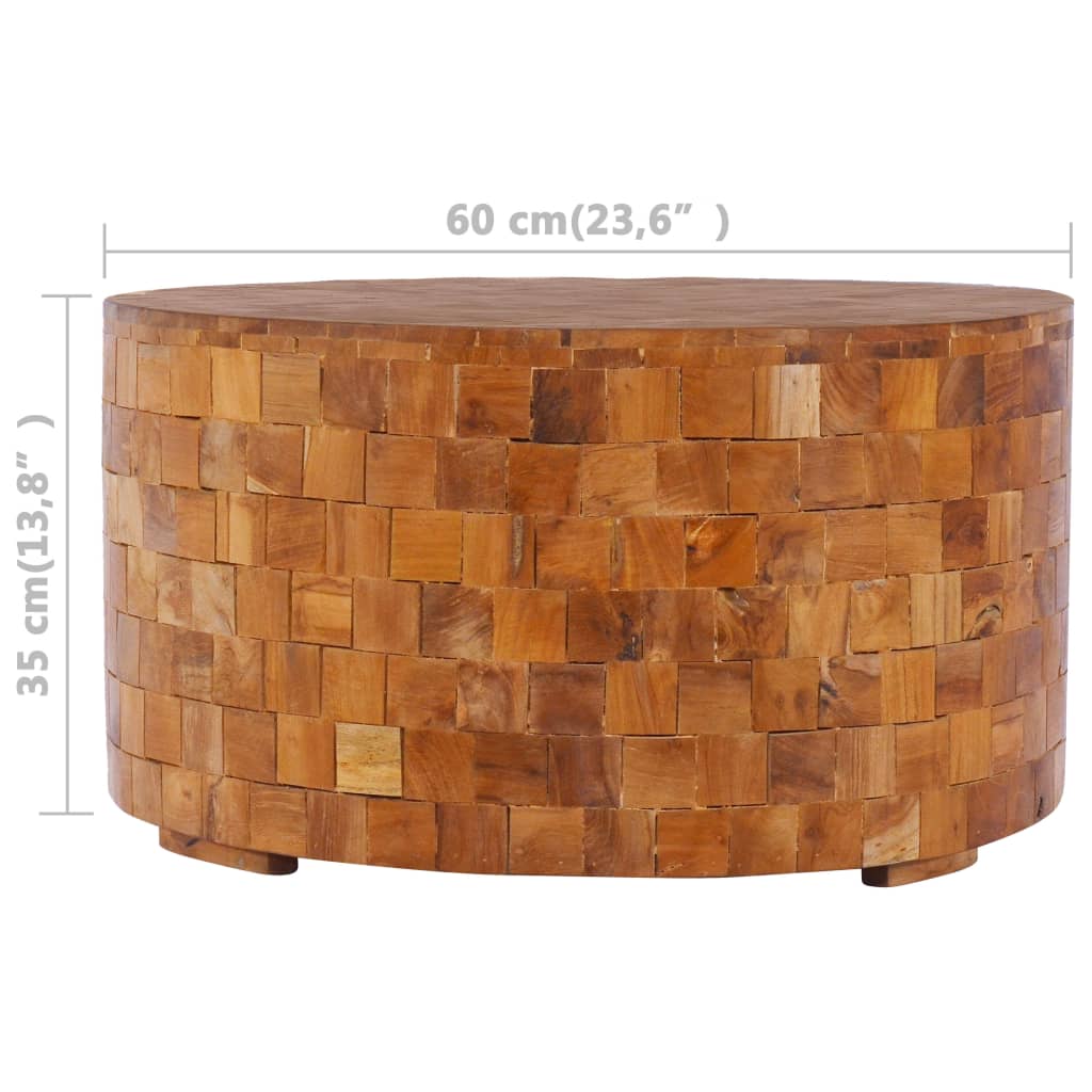 vidaXL Coffee Table 60x60x35 cm Solid Teak Wood