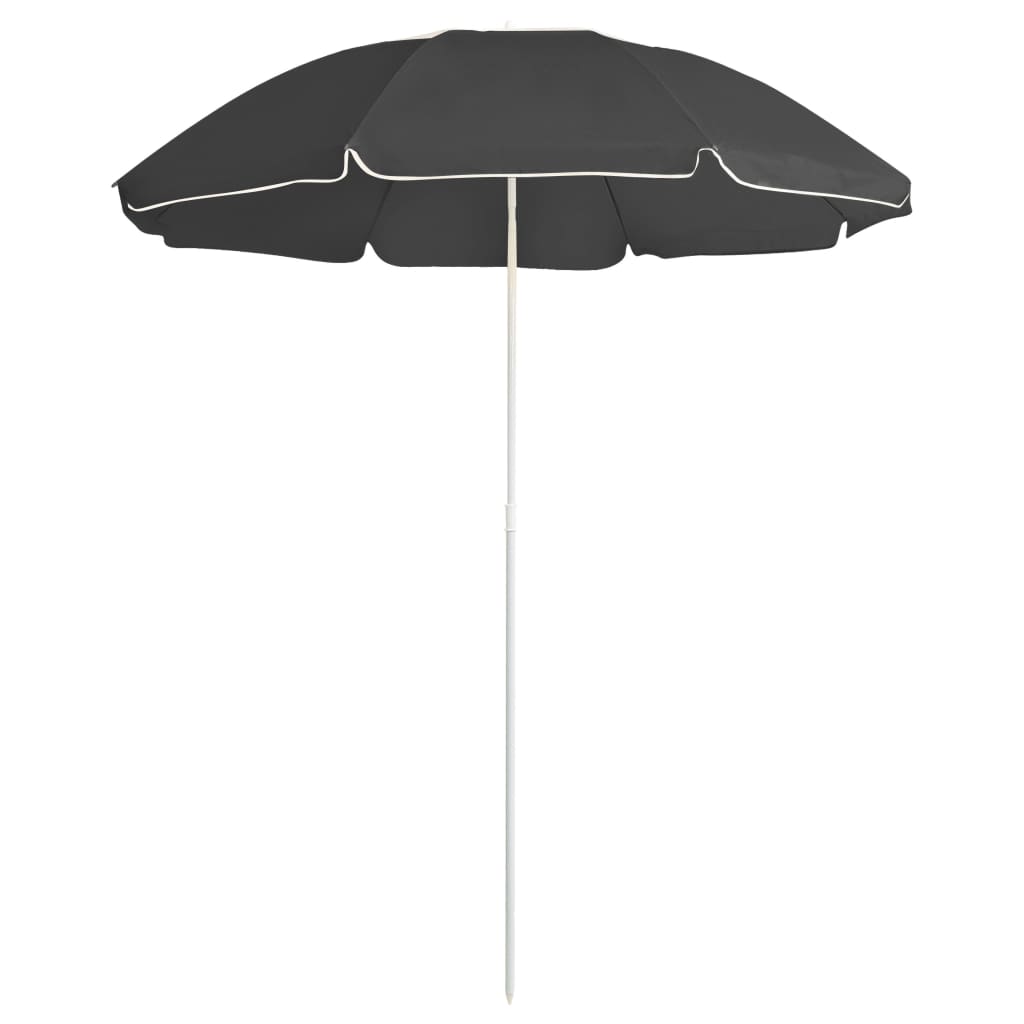 vidaXL Garden Parasol with Steel Pole Anthracite 180 cm