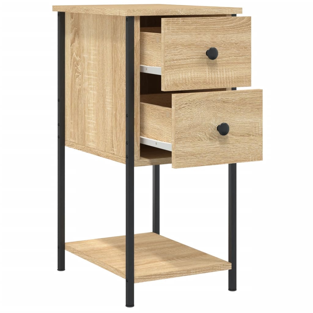 vidaXL Bedside Cabinets 2 pcs Sonoma Oak 32x42x70 cm Engineered Wood