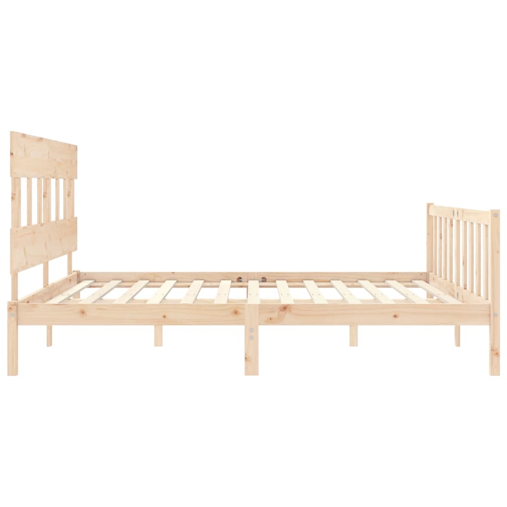 vidaXL Bed Frame without Mattress Super King Size Solid Wood Pine