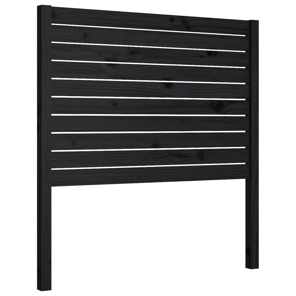 vidaXL Bed Headboard Black 96x4x100 cm Solid Wood Pine