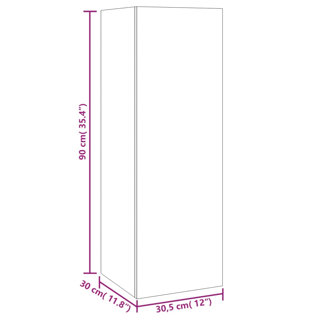 vidaXL 6 Piece TV Cabinet Set High Gloss White Engineered Wood