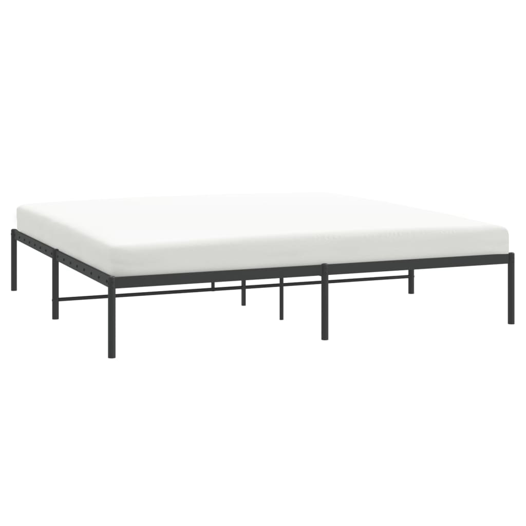 vidaXL Metal Bed Frame without Mattress Black 183x213 cm