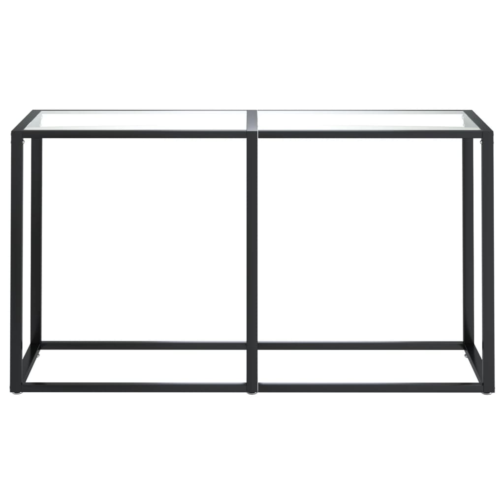 vidaXL Console Table Transparent 140x35x75.5cm Tempered Glass