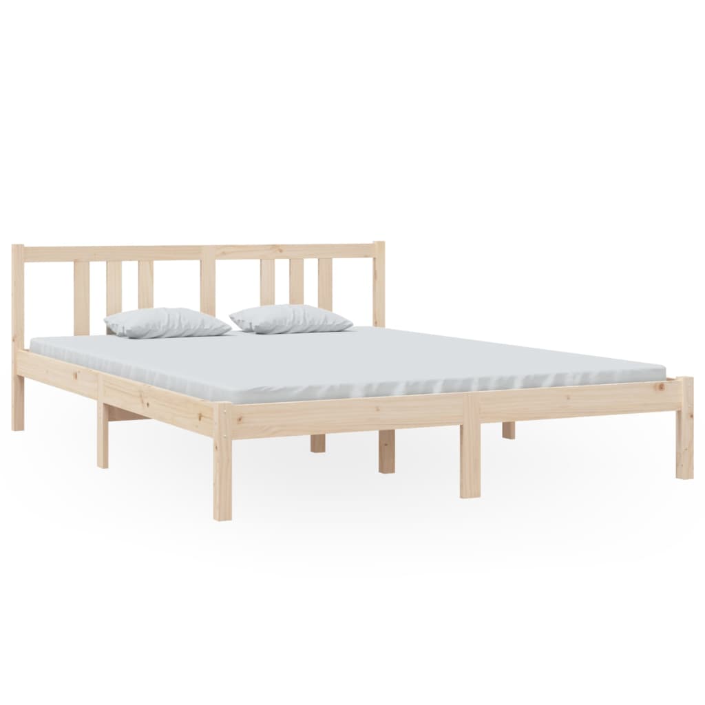 vidaXL Bed Frame without Mattress Solid Wood 150x200 cm King Size