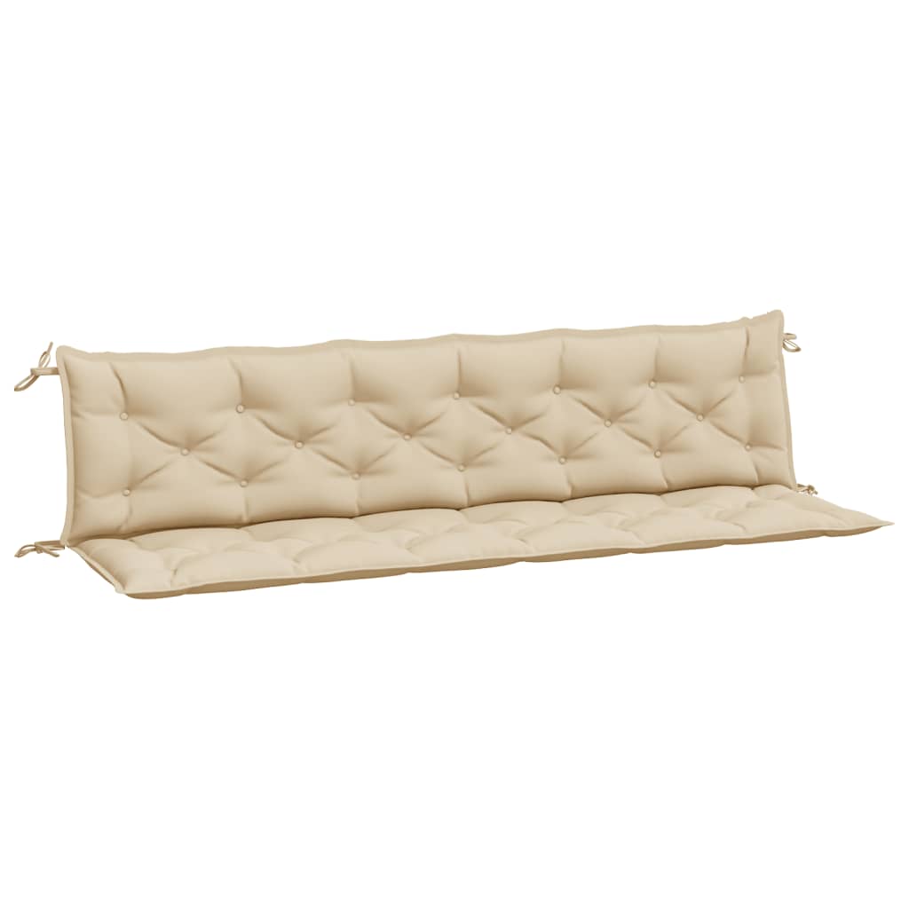 vidaXL Garden Bench Cushions 2 pcs Beige 200x50x7 cm Oxford Fabric