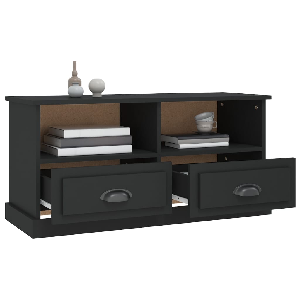 vidaXL TV Cabinet Black 93x35.5x45 cm Engineered Wood