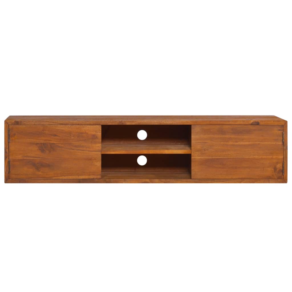 vidaXL Wall-mounted TV Cabinet 135x30x30 cm Solid Teak Wood