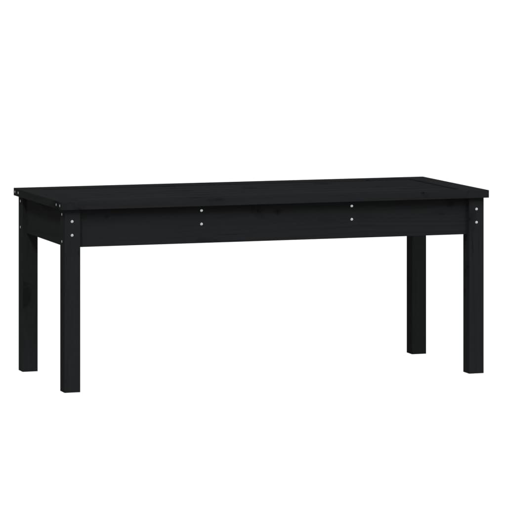 vidaXL Garden Bench Black 109x44x45 cm Solid Wood Pine