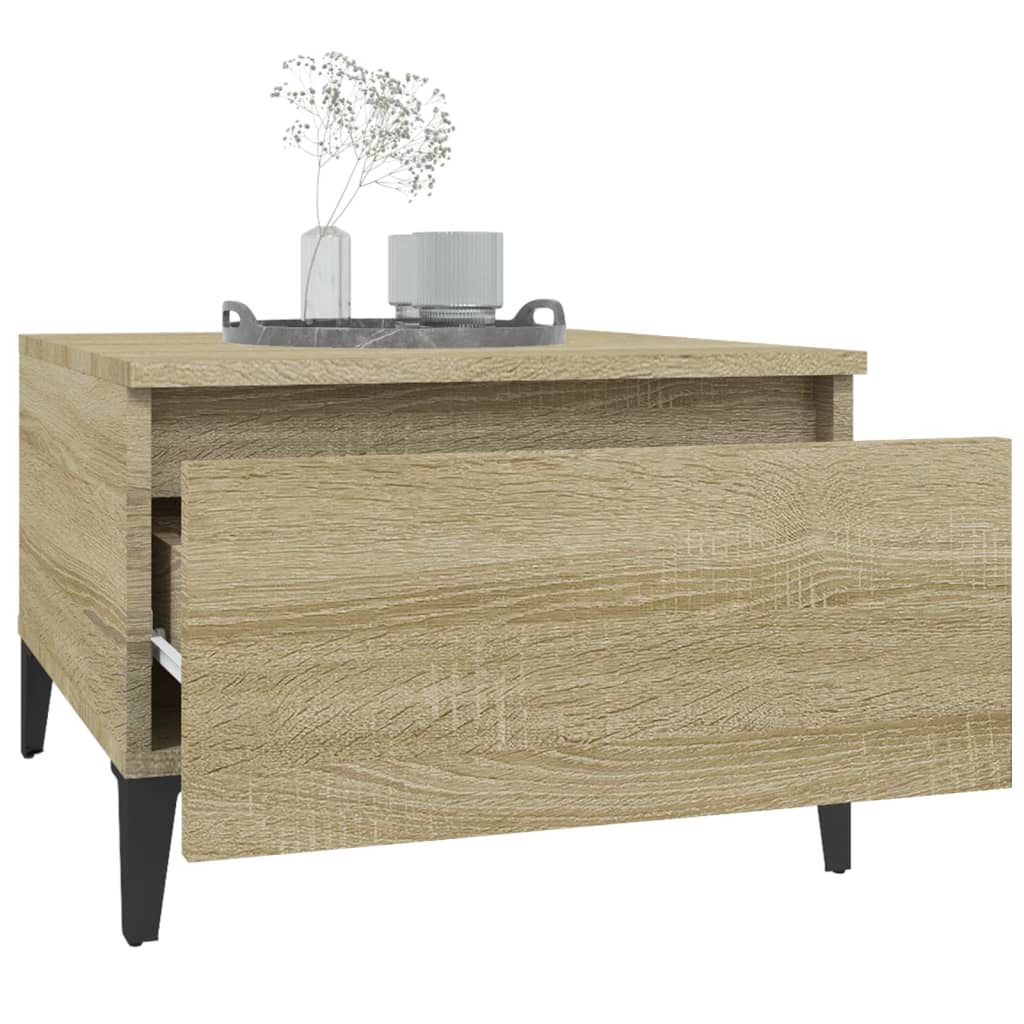 vidaXL Side Tables 2 pcs Sonoma Oak 50x46x35 cm Engineered Wood