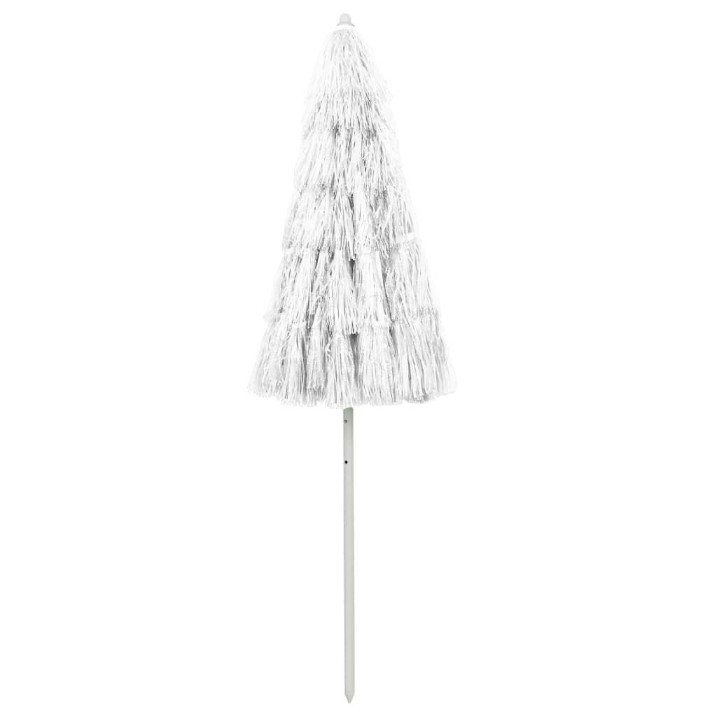 vidaXL Hawaii Beach Parasol White 240 cm