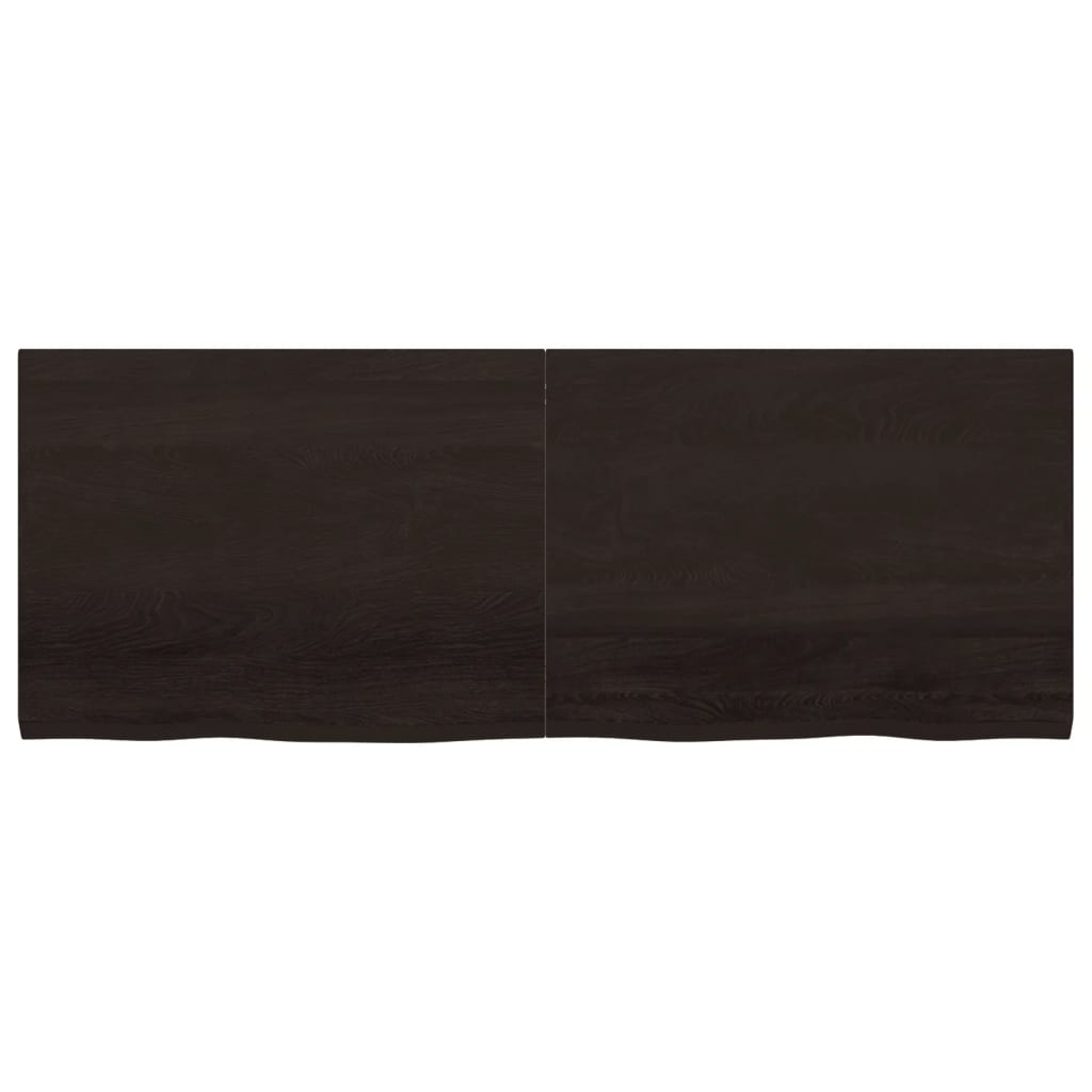 vidaXL Bathroom Countertop Dark Brown 160x60x(2-4) cm Treated Solid Wood