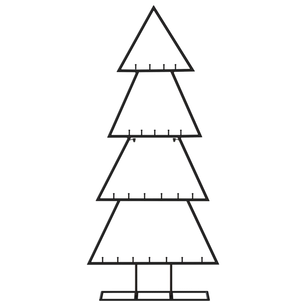 vidaXL Metal Christmas Tree for Decoration Black 125 cm