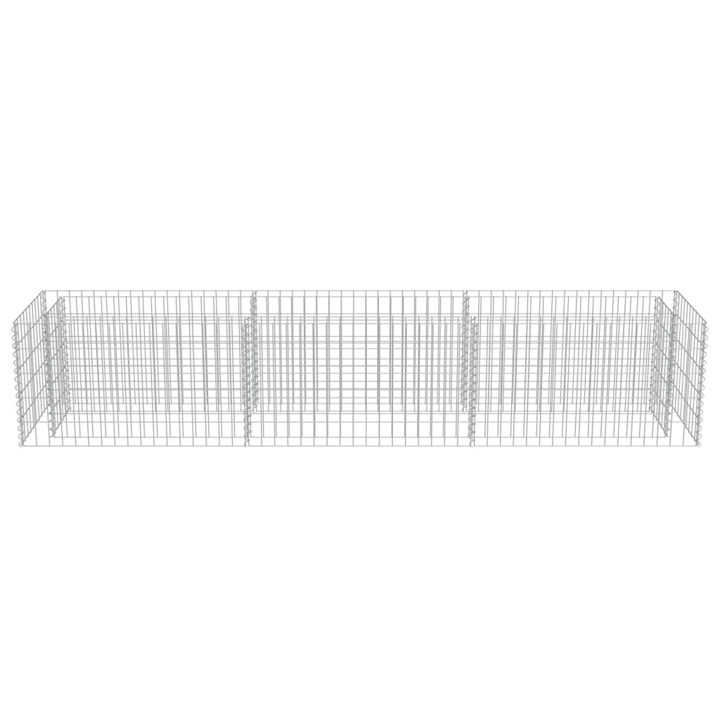 vidaXL Gabion Raised Bed Galvanised Steel 270x50x50 cm