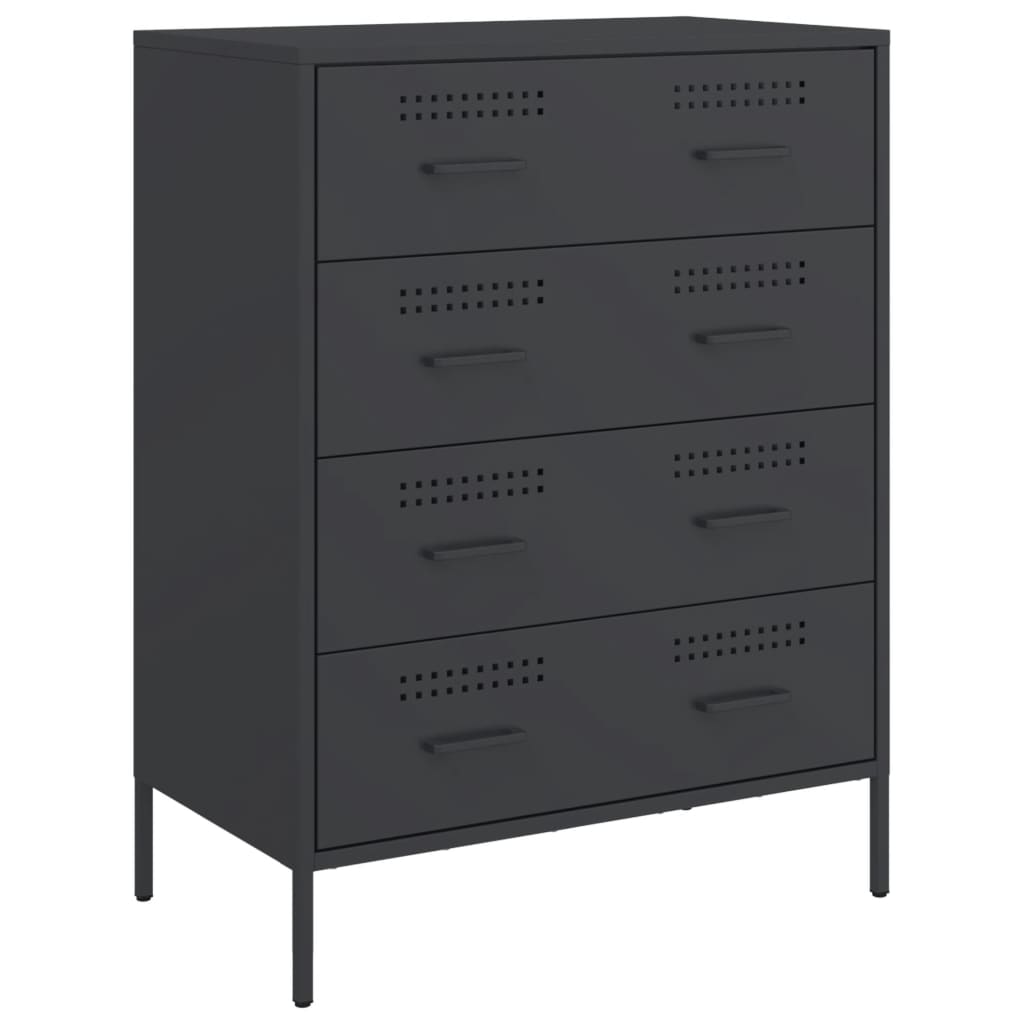 vidaXL Sideboard Black 68x39x89 cm Steel