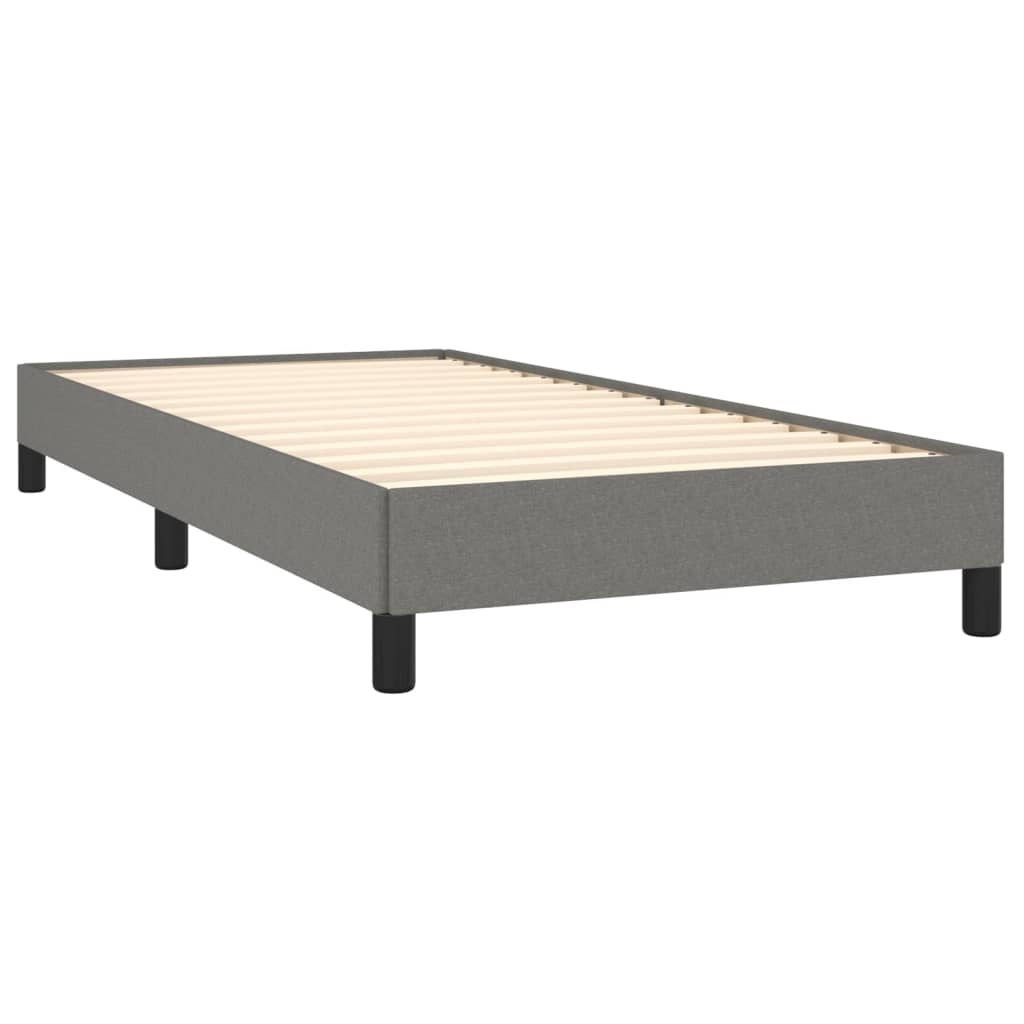 vidaXL Bed Frame without Mattress Dark Grey King Single Fabric