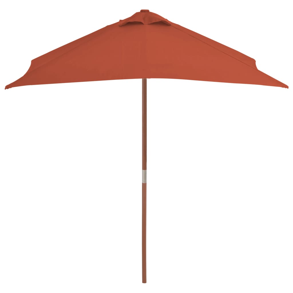 vidaXL Garden Parasol with Wooden Pole 150x200 cm Terracotta