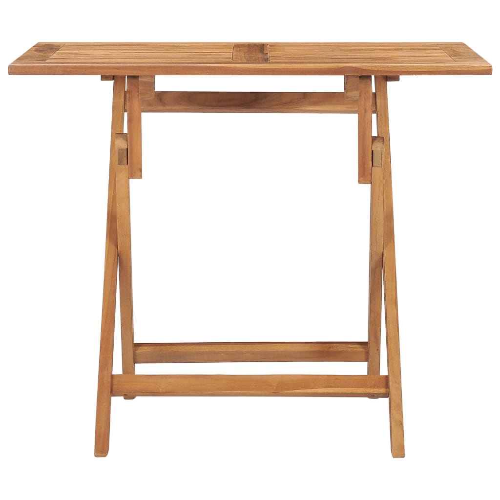 vidaXL Folding Garden Dining Table 90x60x75 cm Solid Teak Wood