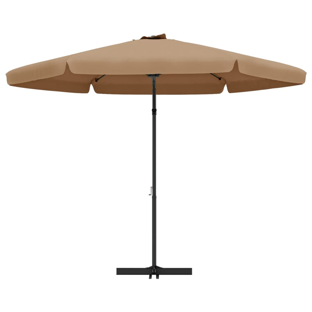 vidaXL Garden Parasol with Steel Pole 300 cm Taupe